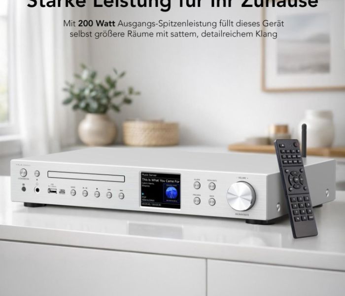 VR-Radio WLAN-Internetradio-Receiver IRS-825, DAB+/UKW, CD, (Foto: PEARL GmbH)